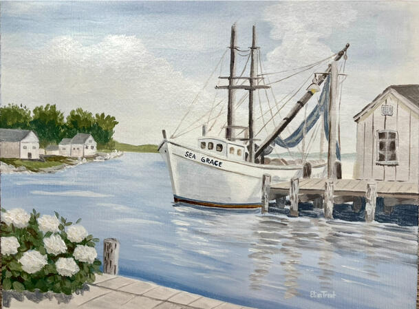 Sea Grace Harbor 14x11". $200 Available